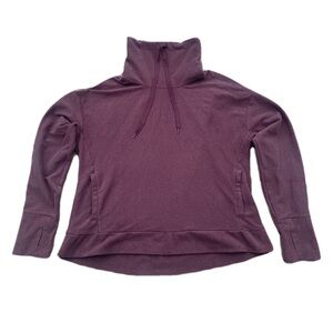 RBX Cowl Neck Active Pullover Sweatshirt - Plum Purple - Size Medium